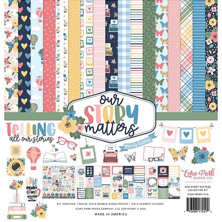 Our Story Matters - Kit Collection (12 papéis + 1 folha Stickers) - Echo Park