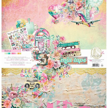Colecao MIX TAPE Papel Bloco 30,5x30,5cm 18 fls 240G - MIX00