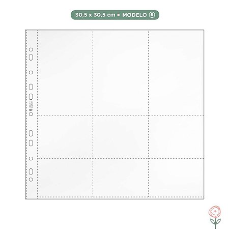 Plasticos para Album 30,5 x 30,5cm - Modelo 5 - JuJu Scrapbook