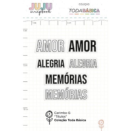 Colecao Toda Basica III - Carimbo G Titulos - JuJu Scrapbook