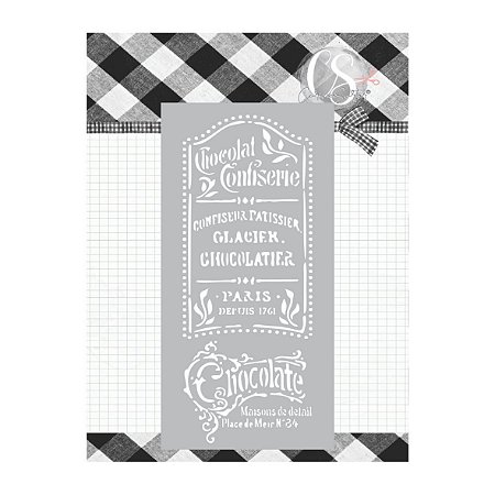 Colecao GARDEN - Stencil Chocolate (1pç) - Carina Sartor