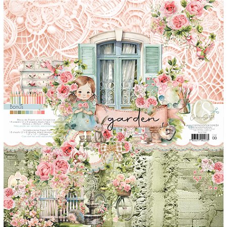 Colecao GARDEN - Bloco 30,5x30,5cm - Carina Sartor
