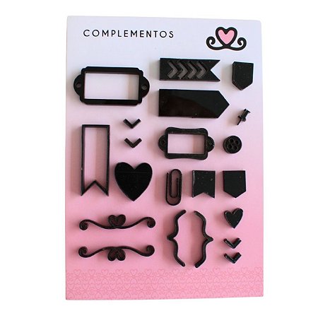 Complementos Acrilicos  TAGS E APLIQUES - ACraft