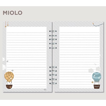 Miolo para Caderno - Balão (140x200mm) - Papel Bonito