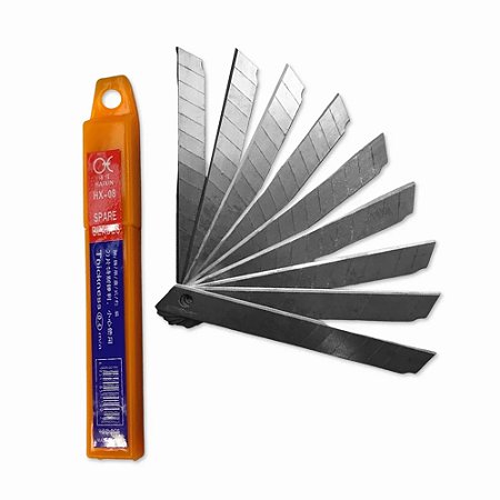Lâminas em metal para Estilete - 9mm -Caixa c/10 - Apex