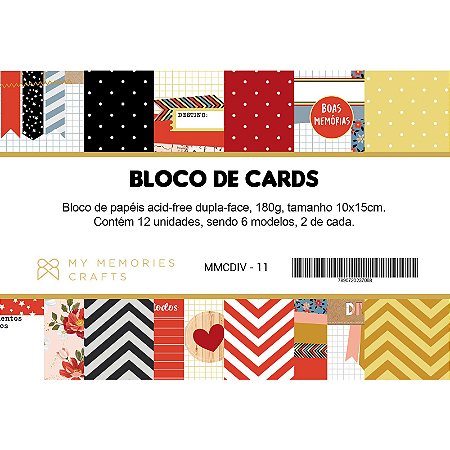 Coleção Minha Diversão - Bloco De Cards 10x15 - MDIV11 - My Memories Crafts