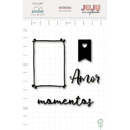 Coleção Terra dos Sonhos - Aplique em Blackboard Bandeirinha - Juju Scrapbook