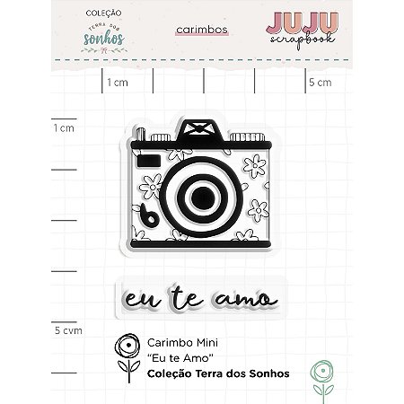 Coleção Terra dos Sonhos - Carimbo Mini Eu te Amo - Juju Scrapbook
