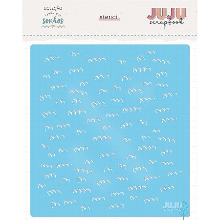 Coleção Terra dos Sonhos - Stencil Cheiro de Grama - Juju Scrapbook