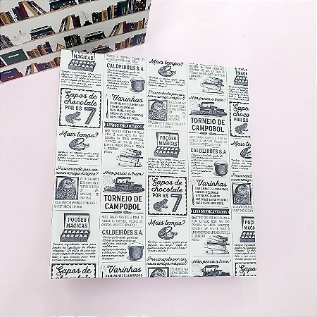 Coleção MAGIA E BRUXARIA - Álbum Snap (Garra) Jornal - Lemon Scrapbook