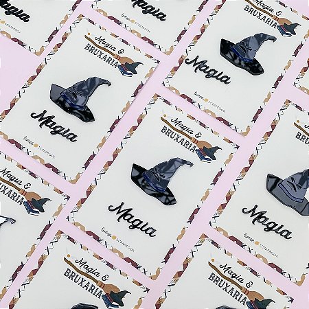 Coleção MAGIA E BRUXARIA - Acrílico Chapéu e Título - Lemon Scrapbook
