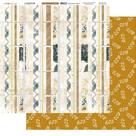 Coleção The Green - Folha 612 - LISTRAS - 180g - Decore Craft