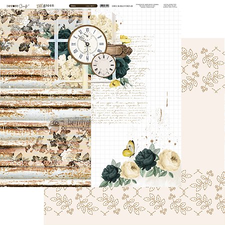Coleção The Green - Folha 611 - MISTA - 180g - Decore Craft