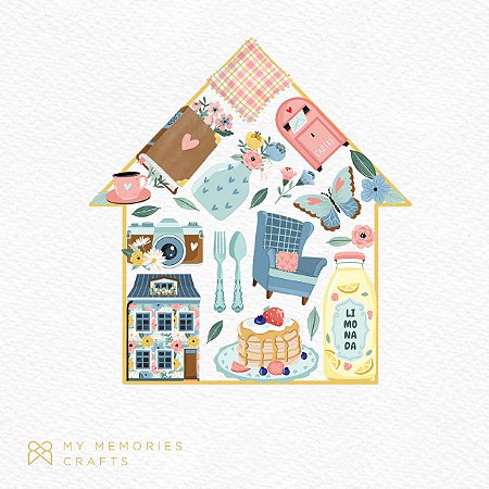 Coleção MINHA CASA - Bloco 30,5x30,5cm - MCS-08 - My Memories