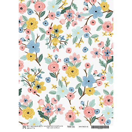 Coleção MINHA CASA - Papel Vegetal A4 FLORES - MCS-10 - My Memories