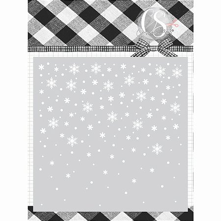Coleção LIGHTS - Stencil Flocos de neve (1pç) LIG10 - Carina Sartor