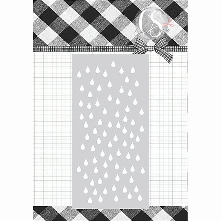 Coleção PICCOLI - Stencil Chuva (1pç) PIC29 - Carina Sartor