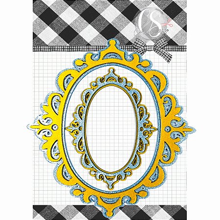 Coleção PICCOLI - Acrilico Moldura Oval (2pçs) PIC19 - Carina Sartor