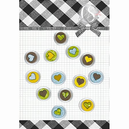 Coleção PICCOLI - Acrilico Dots Coração (12pçs) - PIC17 - Carina Sartor