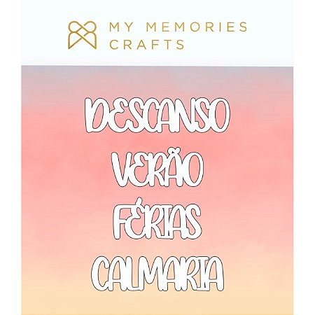 Coleção Meu dia de Verão - Títulos em Acrílico - My Memories Crafts - MDV-13