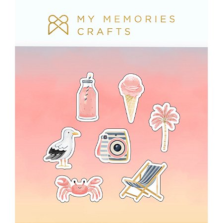 Coleção Meu dia de Verão - Aplique em Acrilico Elementos  - My Memories Crafts - MDV-14