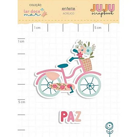 Coleção Lar Doce Mar - Aplique em Acrilico - Paz - Juju Scrapbook
