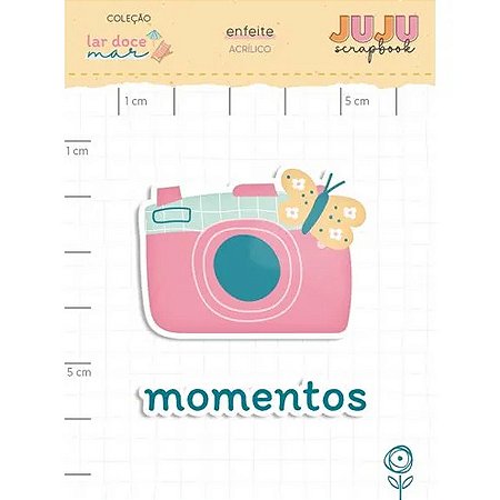 Coleção Lar Doce Mar - Aplique em Acrilico - Momentos - Juju Scrapbook