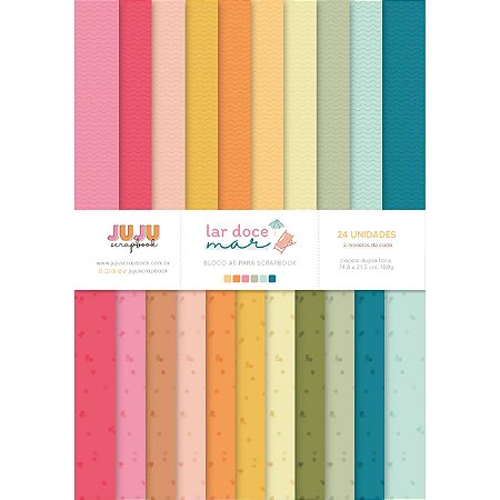 Coleção Lar Doce Mar - Bloco A5 - Juju Scrapbook