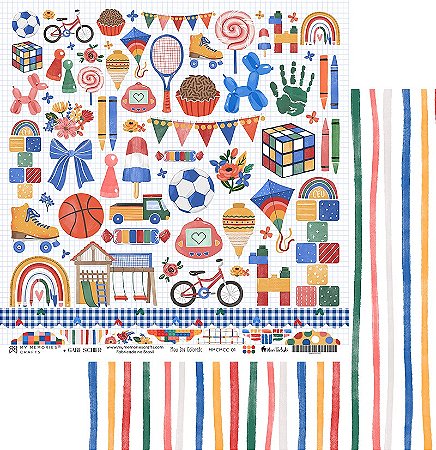 Colecao Meu dia Colorido - Folha 01 - MMCMCC-01 - My Memories Crafts