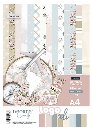 Coleção LOGO ALI - Bloco A4 (18 folhas) - Decore Crafts