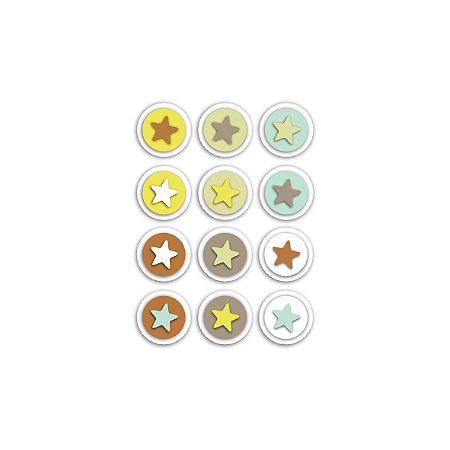 Coleção LE PETIT POA - Acrílico Dots Estrelas (12pçs) - LEP13 - Carina Sartor