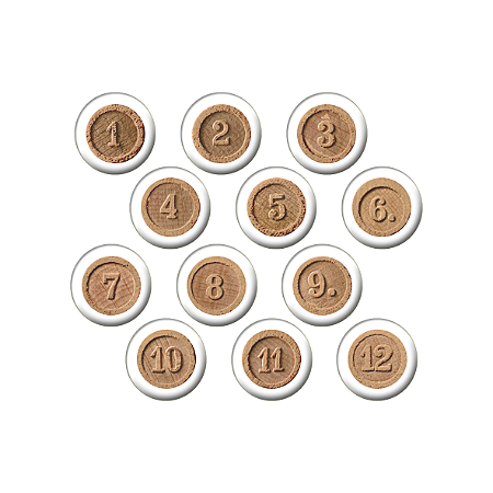 Coleção LE PETIT POA - Bottons Meses (12 pçs) LEP06 - Carina Sartor