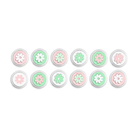 Coleção FELICITY - Acrilico Dots Flor (12pçs) - FEL10 - Carina Sartor