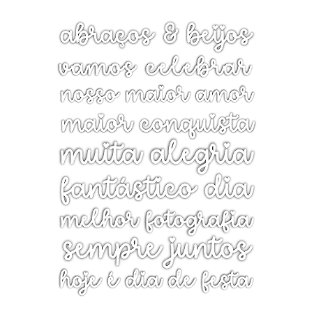 Coleção FELICITY - Adesivo DTF UV Títulos (9 frases) - FEL05 - Carina Sartor