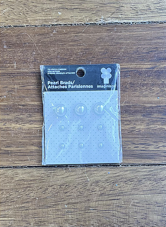 Brad Set -  Pearl Rhinestone (9pçs)