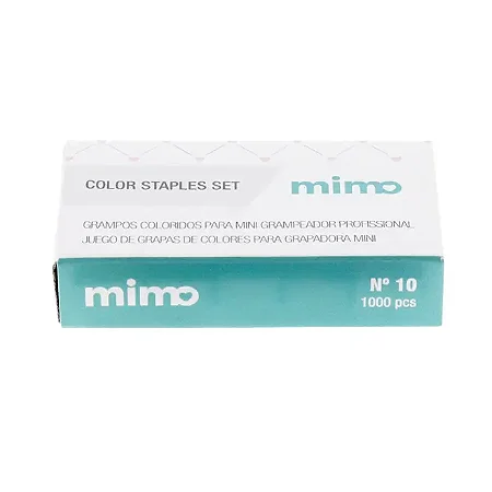 Grampos Coloridos para Mini Grampeador Profissional - No 10 (TOT) - Mimo