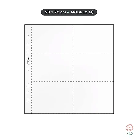 Plásticos para Álbum 20x20cm - Modelo 3 - JuJu Scrapbook