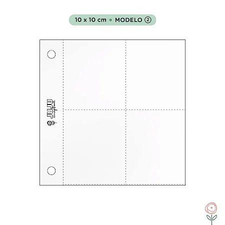 Plásticos para Álbum 10x10cm - Modelo 2 - JuJu Scrapbook