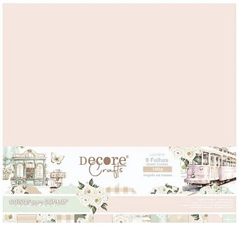 Coleção COISAS PARA CONTAR - Bloco Folhas básicas - 30,5 X 31,5cm - Decore Crafts