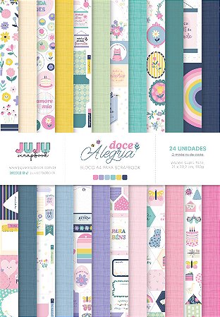 Coleção Doce Alegria - Bloco A4 - Juju Scrapbook