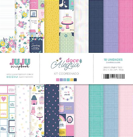 Coleção Doce Alegria - Kit Coordenado - Juju Scrapbook
