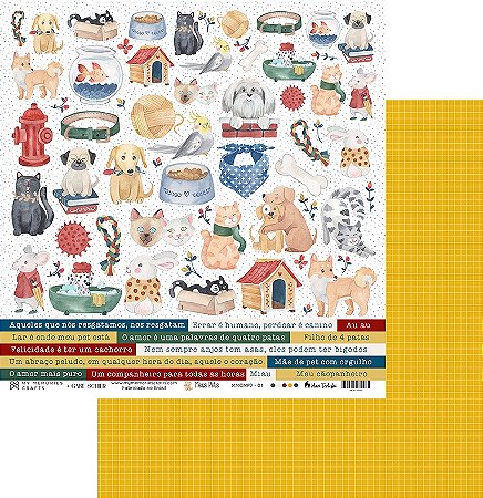 Coleção Meus Pets - Folha 01 - MMCMP2-01 - My Memories Crafts