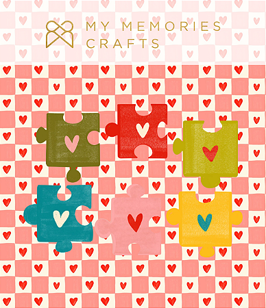 Coleção Meu Amor - Peças de Quebra Cabeça - My Memories Crafts - MAM-13