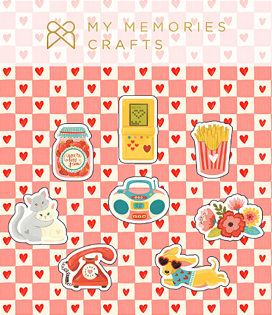 Coleção Meu Amor - Elementos em Acrílico - My Memories Crafts - MAM-11