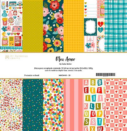 Coleção Meu Amor - Bloco 30,5x30,5 - My Memories Crafts - MAM-08