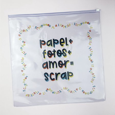 Coleção SCRAPBOOK IS A LIFESTYLE - Pasta Zip G - Lemon Scrapbook