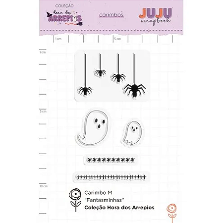Coleção Hora dos Arrepios - Carimbo M Fantasminhas - Juju Scrapbook