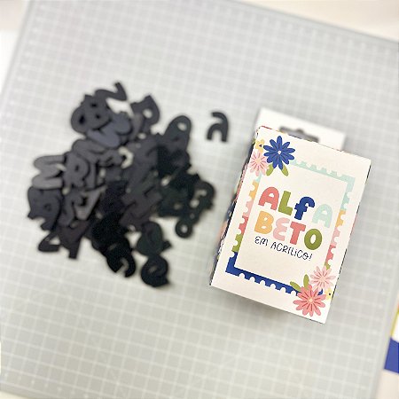 Coleção FAÇAS AS MALAS 2 - Alfabeto e Números em Acrílico Preto - Lemon Scrapbook