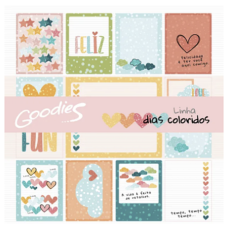 Coleção DIAS COLORIDOS - Folha Recadinhos Coloridos - Goodies