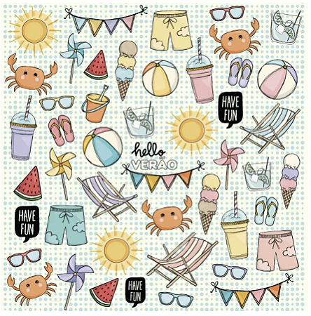 Coleção HELLO QUATRO ESTAÇÕES - Folha Verão - Goodies